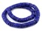 The Bead Chest 14mm Lapis Blue Bone Button Beads: Nepal Flat Round Disk Heishi Beads for DIY Necklace Jewelry Making